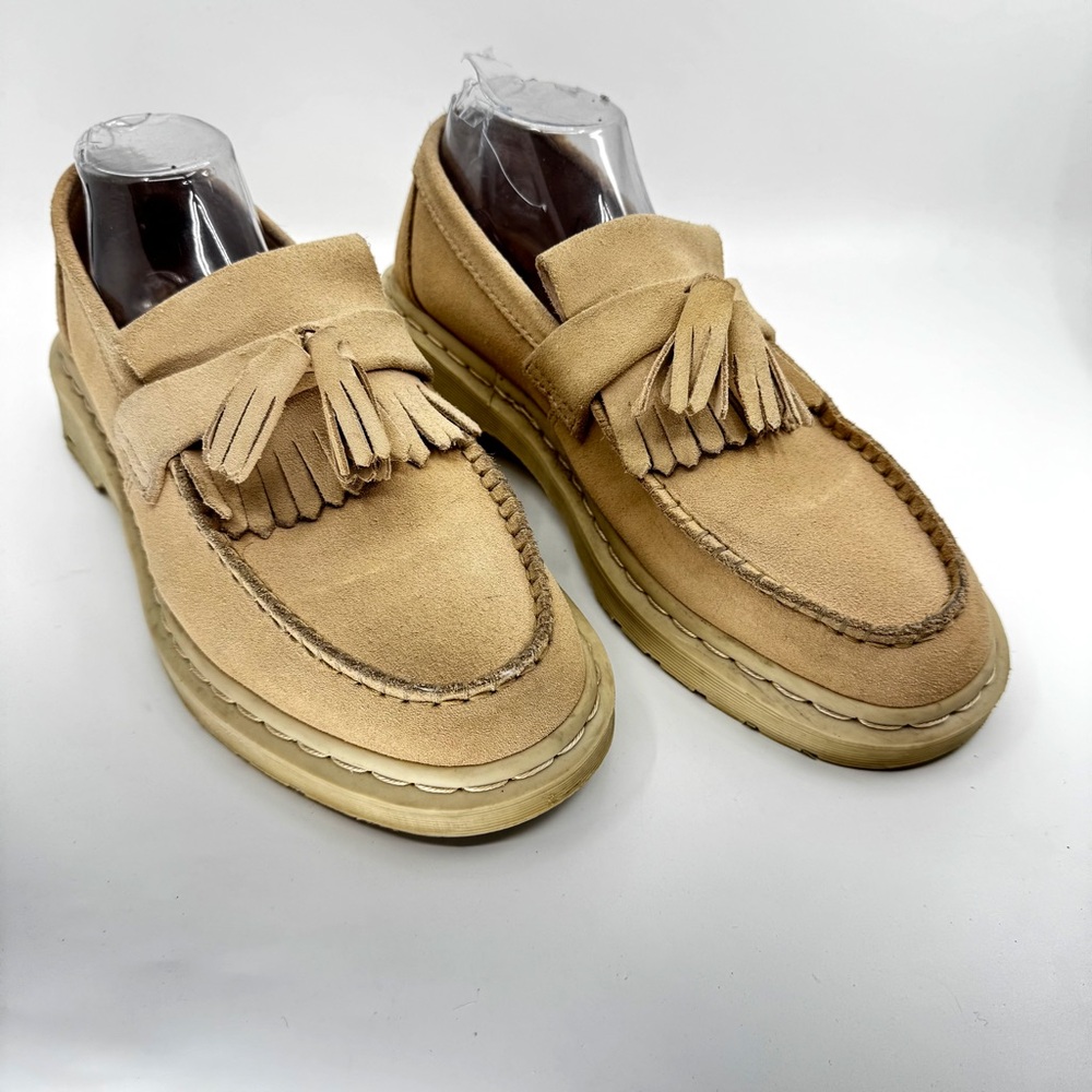 Dr Martens Adrian Tassel Loafer Color Warm Sand Suede SZ Women’s 10. Men’s 9.